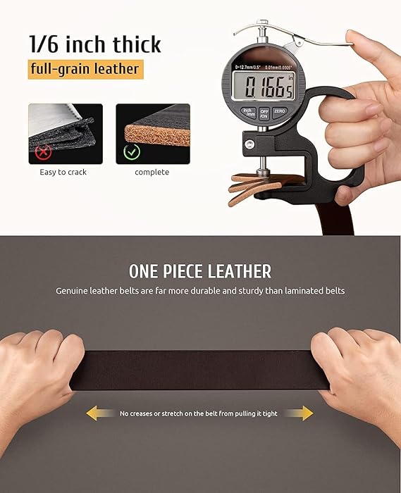ZORO Men's Genuine Leather Belt for Men | Black,Brown,Tan